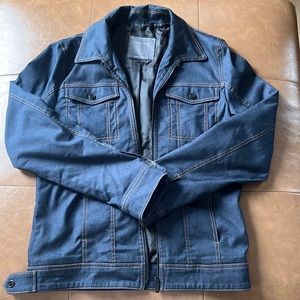 Zara men navy jean style jacket size medium
